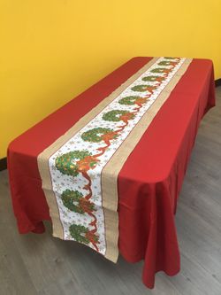 2 Burlap Christmas table runners