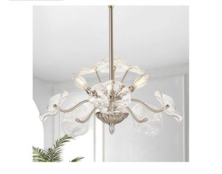 Brushed nickel chandelier