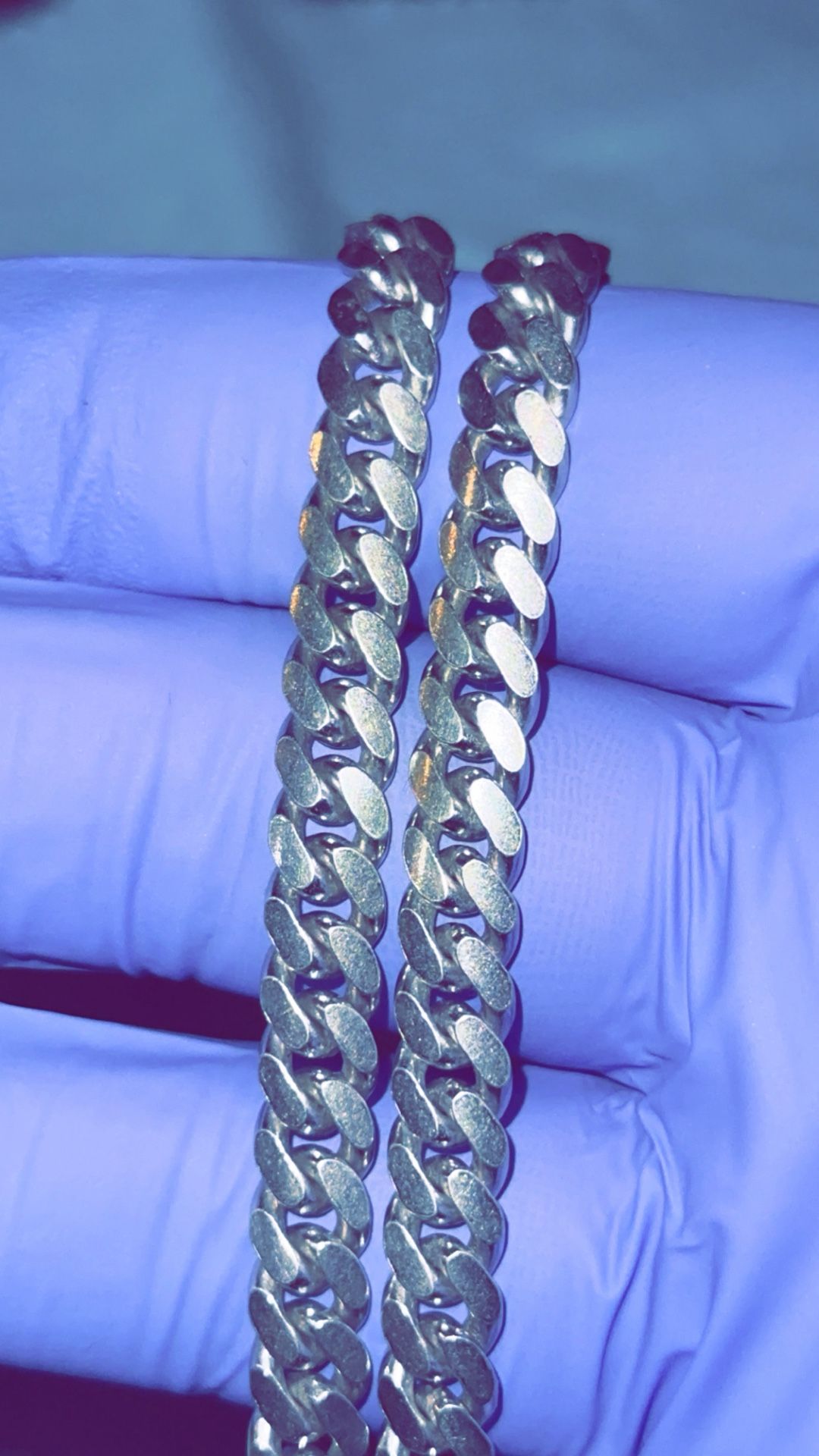 Sterling Silver Cuban Link Chain 24” 7mm
