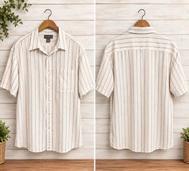 Bruno men’s preppy style button down shirt 3x