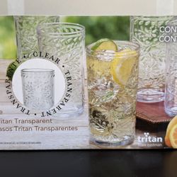 8 Piece Clear Tritan Tumbler Set