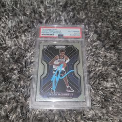 Jaden Mcdaniels Signed 2020-21 Panini Prizm Rookie #277 PSA/DNA Slabbed RC Auto