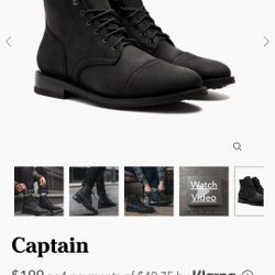 Brand New Thursday Captain Boots Matte Black