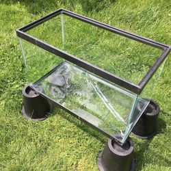 Small Size 20.25"L x 10.5"W x 12.5"H Glass Terrarium Aquarium Fish Tank with cracks