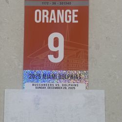 Dolphins Parking Pass, Vs Bucs On 12/28/25