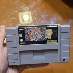 SIM CITY SNES Game Cartridge ONLY Tested Works 