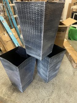 24 In Taper Planters with Drainage Holes