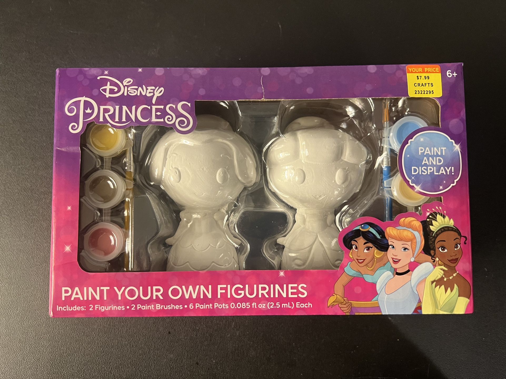 New Sealed Disney Princess Paint Your Own Figurines