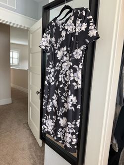 Calvin Klein dress-black & white floral