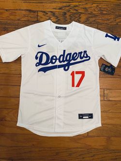 White Los Angeles dodgers shohei Ohtani no patches