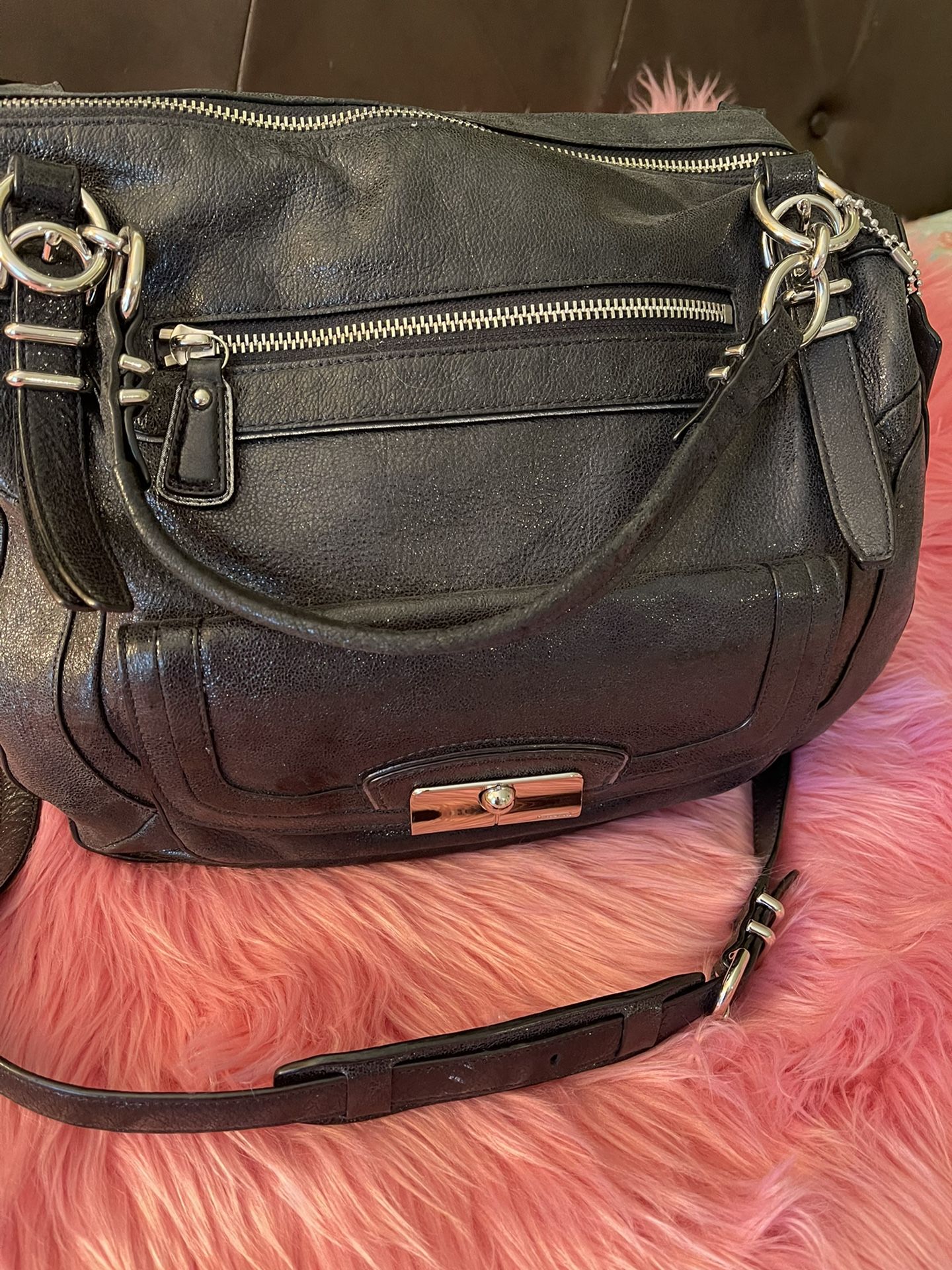 Black Glittery retired Coach Bag