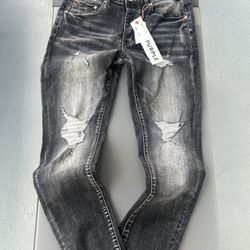Purple Jeans Black Size 32