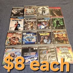 Playstation 3 Ps3 Games $8 Each