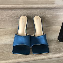 Turquoise & Hot Pink Four Square Heels