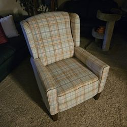 Nice Clean Plaid Reclining Chair