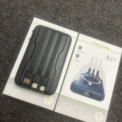 10000mah Magnetic Power Bank With Build In Cable 