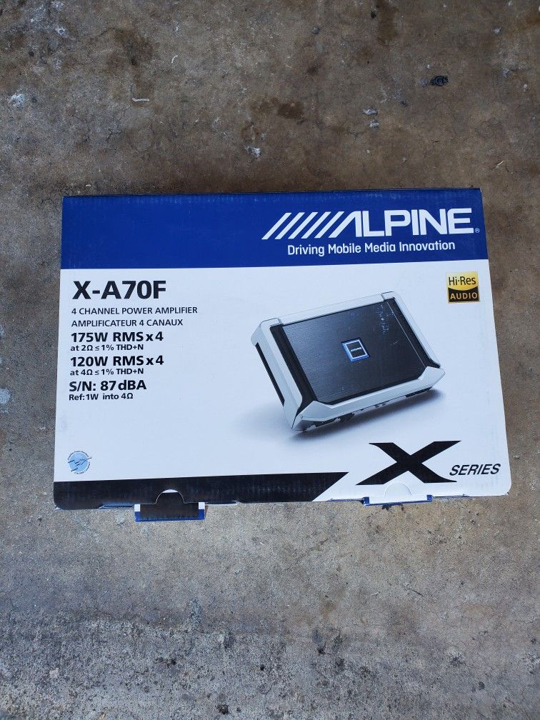 Alpine X-A70F HQ TYPE X 4CH Amplifier Brand New