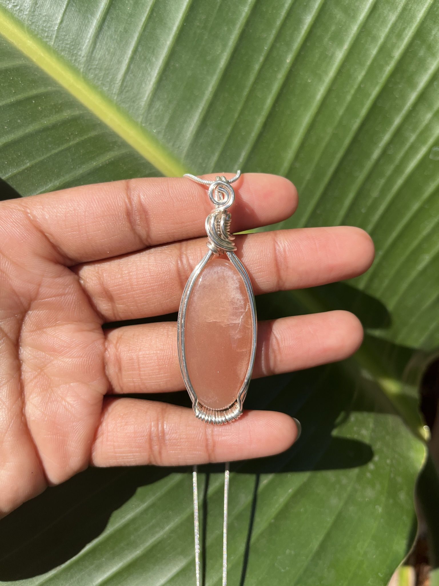 Peach Moonstone Pendant