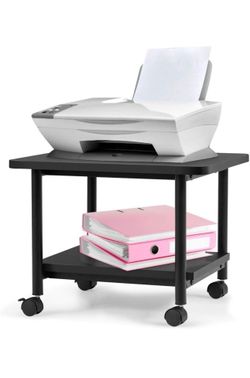 Black Printer Holder/Stand With Wheels