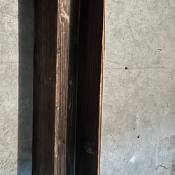 Rustic hand crafted wood decor/plant/flower/seed or spice pot holder/box 