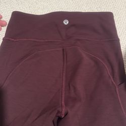 Womens Lululemon Maroon Leggings 