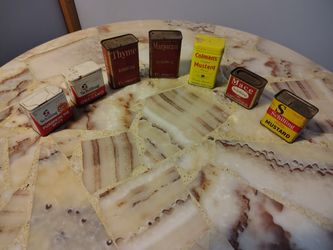7 Vintage Spice Containers