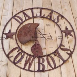 Dallas Cowboys Rustic Iron Wall Decor, Large 36 Inches
