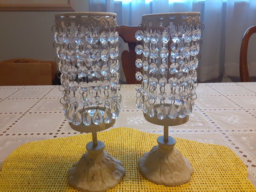  ABSOLUTELY GORGEOUS LOOKING  CANDLE  holders 10,5 INCHES TALL 