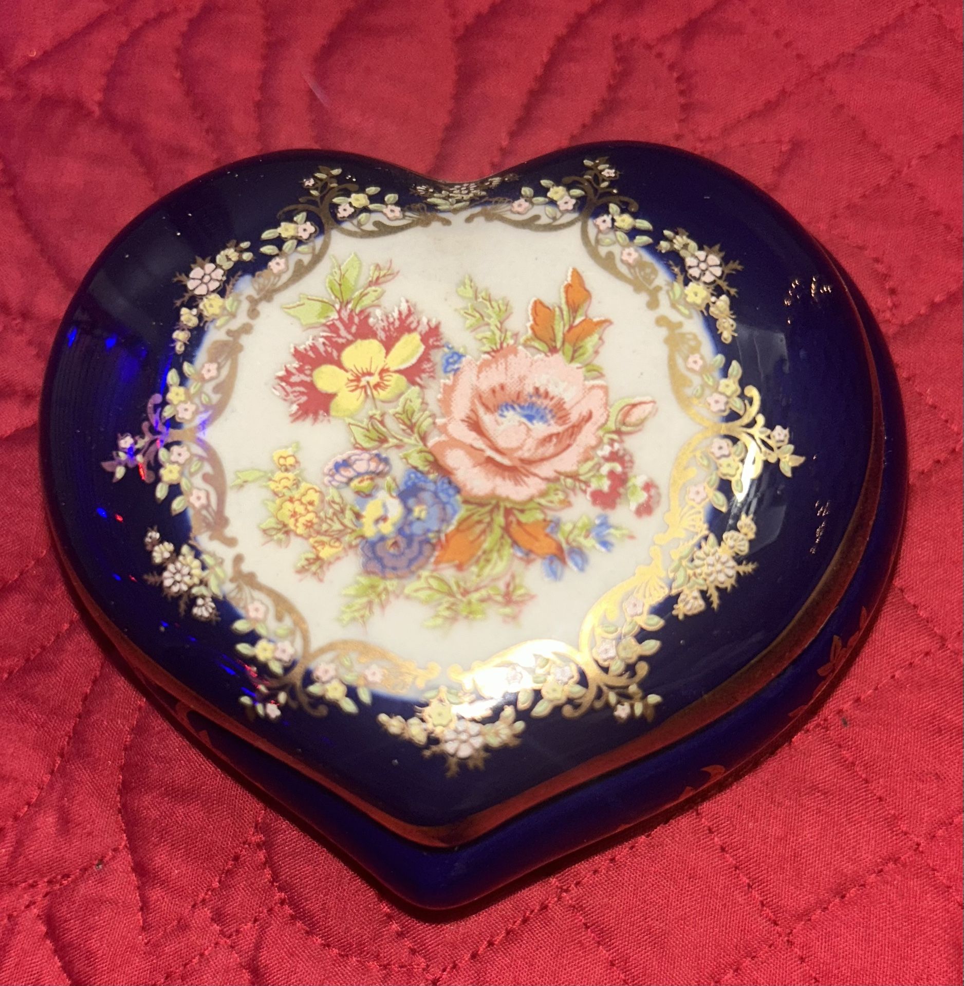 Vintage Blue Cobalt trinket dish
