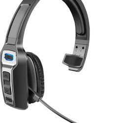Trucker Bluetooth Headset, V5.2 Wireless Headset with Upgraded Microphone AI Noise Canceling, On Ear Bluetooth Headphone with Mute for Driver Office C