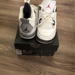 Jordan 4 Retro White Cement Kids 9c