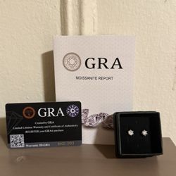 0.5 CT VVS1 Moissanite Diamond Earring/Round Stud Earrings