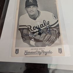 Kansas City Royals George Brett 3x5 Autograph