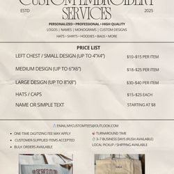 Custom Embroidery Services 