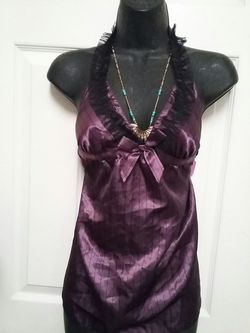 New Frederick's of Hollywood Top Chemise w/ Matching Thong size S/M