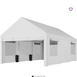 12 Ft. W x 20 Ft. D Carport Heavy Duty Portable Garage