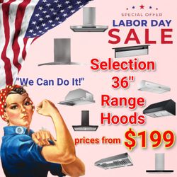 ⚡️Sale 36" range hoods GE Profile KitchenAid Ancona Zephir Zline