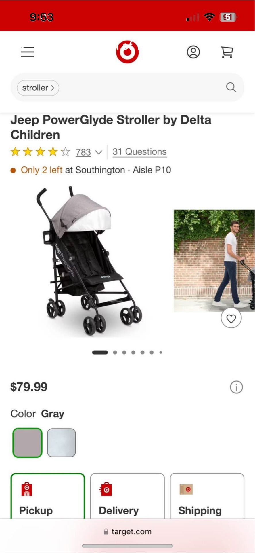 Jeep Powerglyde Stroller