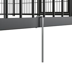 Large Dog Kennel Outdoor Pet Pens Dogs Run Enclosure Animal Hutch Metal Coop Fence with Roof Cover. 9.62'L x 9.35'W x 6.18'H.