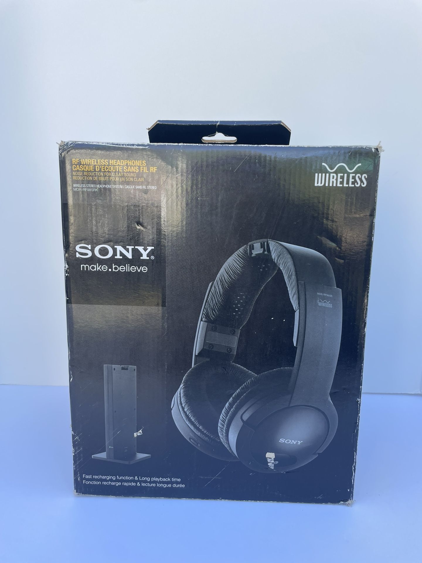 Sony MDR-RF985RK Wireless RF Headphones 3.5MM For TV’s Laptops Computers