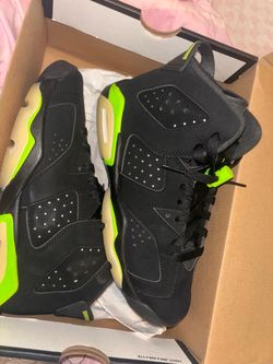 Air Jordan 6 Black Electric Green Sneakers
