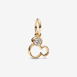 Pandora Disney Mickey Mouse Silhouette Lab-Grown Diamond Dangle Charm