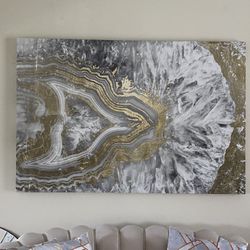 Wall Art Canvas Print’ Gold And White. 