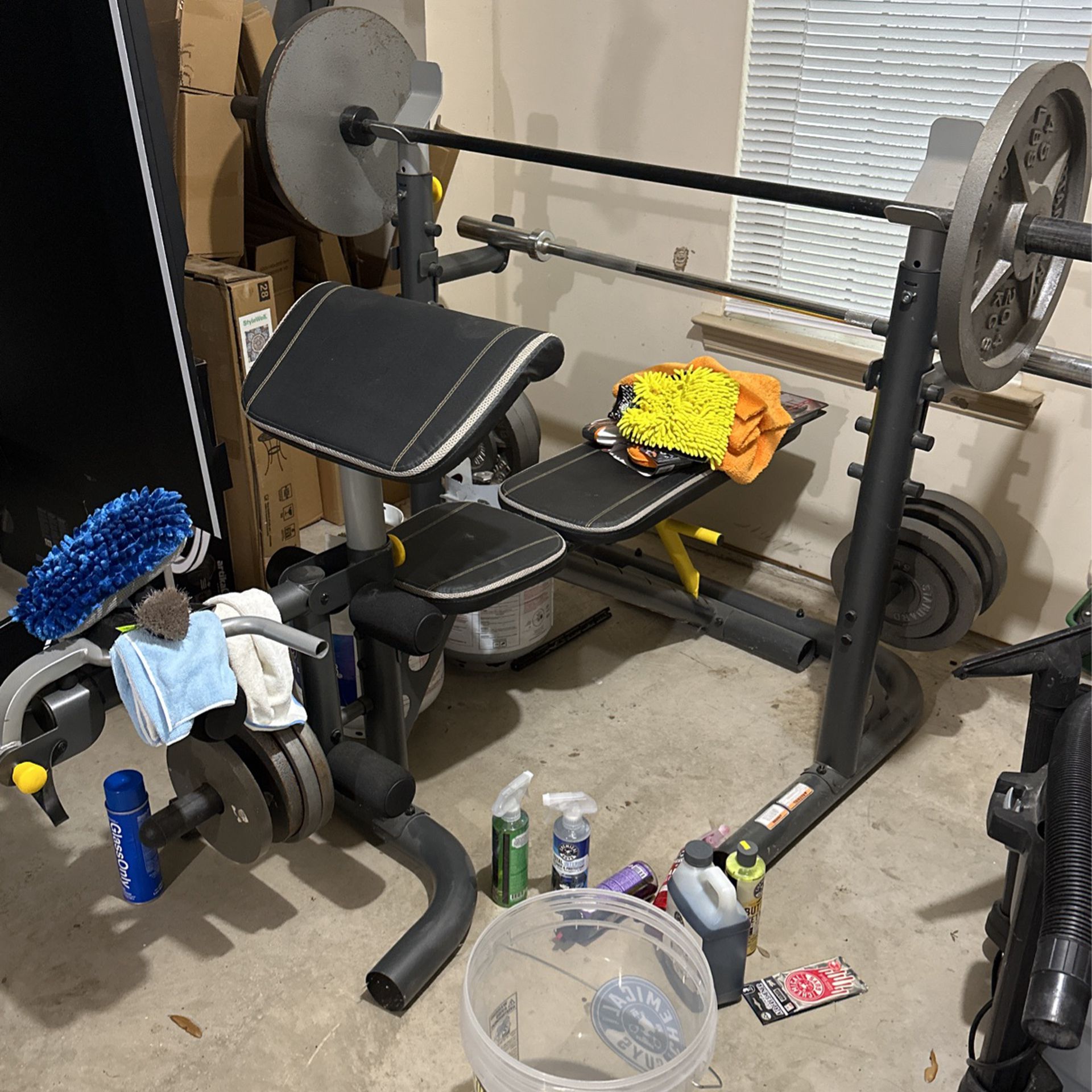 Weight Bench And Weights
