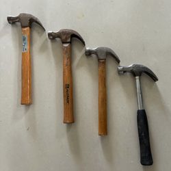 Lot of 4 Claw Hammers
