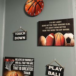 Wall Decor -garage And Basketball 