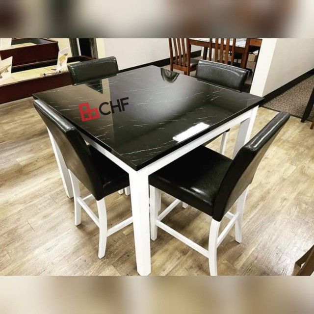 5 Pc Counter Height Dining Table Set 