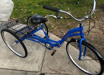 Blue tricycle