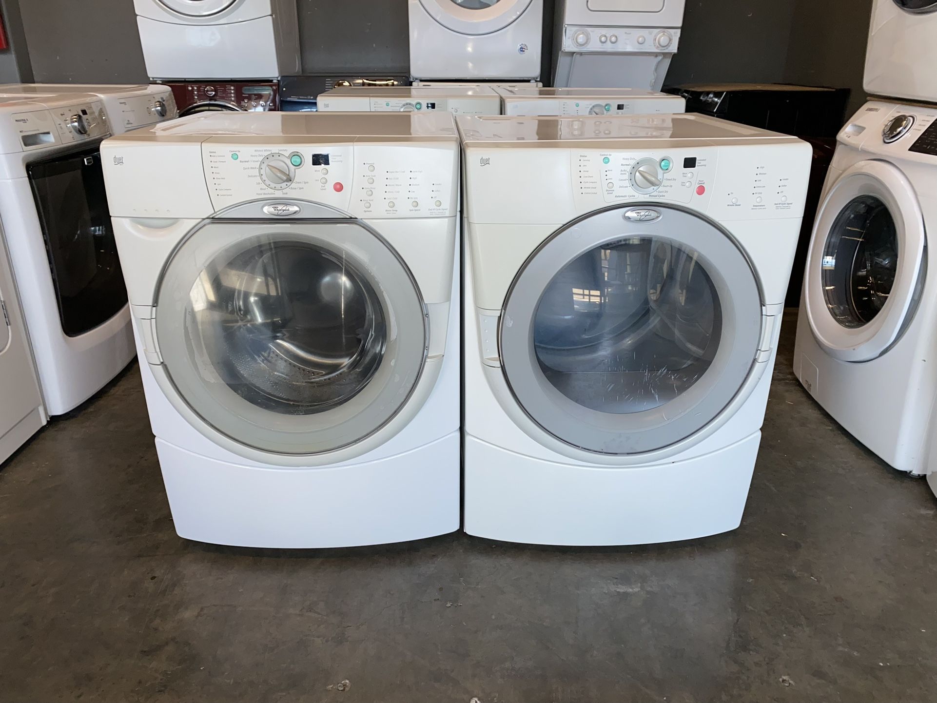 WHIRLPOOL XL CAPACITY WASHER DRYER ELECTRIC SET 