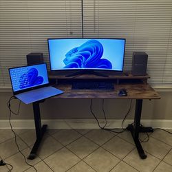 FEZIBO Electric Standing Desk 55” – Adjustable Sit/Stand Desk w/ Drawers